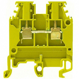 MA2,5/5 Клеммник винтовой до 2.5 мм² на DIN-рейку (жёлтый) TYCO. Вид 1