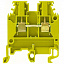 MA2,5/5 Клеммник винтовой до 2.5 мм² на DIN-рейку (жёлтый) TYCO. Вид 1.