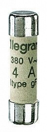 Предохранитель бытовой 8,5х31,5 4А (б/индикат,)  Legrand. Вид 1