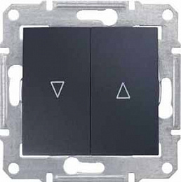 Выключатель для жалюзи, с электрич. блокир., сх. 4, 10а, 250В (графит) Sedna Schneider Electric. Вид 1