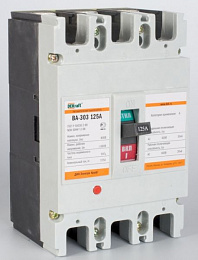 ВА-303 Термо-магнитный 3х-полюсный автомат 125А 30кА DEKraft. Вид 1