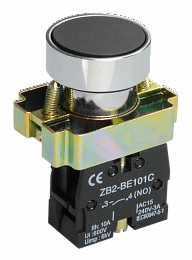 Кнопка управления LAY5-BA21 без подсветки черная 1з ИЭК. Вид 1