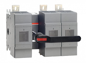 OS1250DA12P Рубильник 3-полюсный на 1250A, под предохранитель 4а (с рукояткой и переходником) ABB. Вид 1