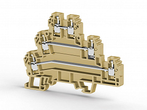 PUK 3 Клемник 3-х ярусный 2,5мм² (бежевый) Klemsan. Вид 1