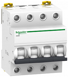 iK60N 4P 13А Автоматический выключатель 4-полюсный, 13А, 6кА (хар-ка C) Schneider Electric. Вид 1