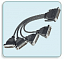 Кабель  (CBL-M37M25x4-30) 30cm DB37 to 4-port DB25, male cable MOXA. Вид 1.