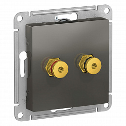 АудиоРозетка двойная (сталь) Atlas Design Systeme Electric. Вид 1