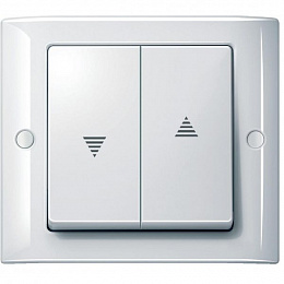 Клавиша для рольстаней (полярный белый) Merten Aquadesign Schneider Electric. Вид 1