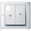 Клавиша для рольстаней (полярный белый) Merten Aquadesign Schneider Electric. Вид 1.