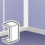 Накладка на стык для мини-плинтусов DLPlus 40х12,5/40х16/40х20 (белый) Legrand