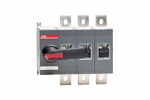 OT800E03P Рубильник 3-х полюсный на 800А (c ручкой и переходником) ABB. Вид 1