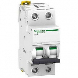 iC60H 2P 25А Автоматический выключатель 2-полюсный, 25А, 10кА (хар-ка С) Schneider Electric. Вид 1