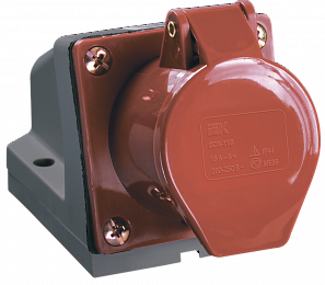 ССИ-124 Розетка стационарная 3Р+РЕ 32А 380В IP44 ИЭК. Вид 1