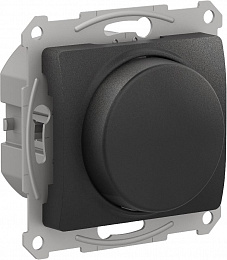 Светорегулятор повор-нажим,LED, RC, 315Вт, мех. (антрацит) Glossa Systeme Electric. Вид 1
