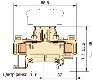 ENT  Клемма D2,5/8.S.ADO.NF ADO 2.5мм.кв. TYCO. Вид 1