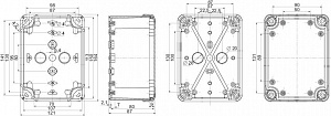 Пласт.коробка 164x121x87 abs Schneider Electric. Вид 1