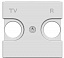 N2250.8 CV Накладка для TV-R розетки, 2-модульная, серия Zenit, цвет шампань ABB. Вид 1.