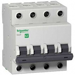 Автоматический выключатель 4-полюсный, 6А, 4,5kА (хар-ка B) EASY 9 Schneider Electric. Вид 1