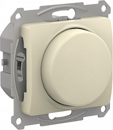 Светорегулятор повор-нажим,LED, RC, 315Вт, мех. (бежевый) Glossa Systeme Electric. Вид 1