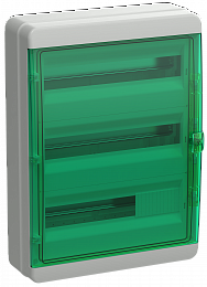 TEKFOR Корпус пласт. КМПн-54 IP65 зелен. прозр. дверь ИЭК. Вид 1