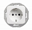 20 EUCRD-214 Розетка SCHUKO 16А 250В, с круглым суппортом, серия Reflex SI, цвет альпийский белый ABB. Вид 1.
