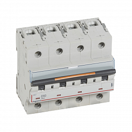 DX3 Автоматический выключатель 4-полюсный 50A 25kA (хар-ка D) Legrand. Вид 1