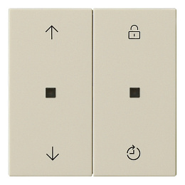 Накладка на жалюзийный выключатель (кремовый глянцевый) System 55 Gira. Вид 1