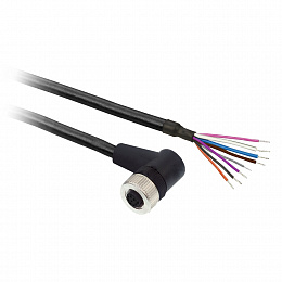 Кабель с коннектером М12,8 PIN, 5М, угловой разъем. Schneider Electric. Вид 1