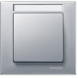 Рамка 1-постовая с полем д/надписи, sm (алюминий) Merten M-Smart Schneider Electric. Вид 1
