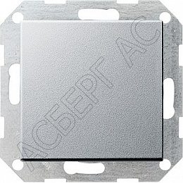 Переключатель 1-клавишный, перекрестный, кнопочный (алюминий) System55 GIRA. Вид 1
