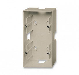 1702-93-507 Коробка для открытого монтажа, 2-постовая, серия Basic 55, цвет шампань ABB. Вид 1