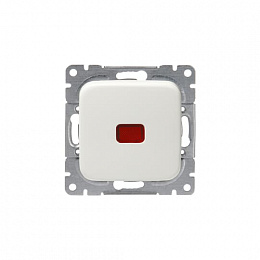 1066UK Переключатель 1-клавишный, 16А/250В, (схема 6+6), серия Jussi, белый, с контрольной подсветкой ABB. Вид 1