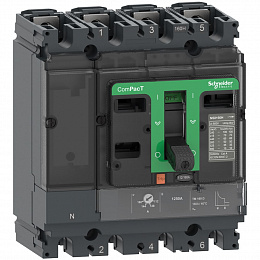 NSX100H 4P3D TMD 16 Автоматический выключатель 4-полюсный, 16А,70kA Schneider Electric. Вид 1
