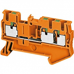 Клем втыч.проходной, 3тчк, 2,5мм,оранж Schneider Electric. Вид 1