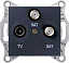 Розетка TV/SAT/SAT оконечн (графит) Sedna Schneider Electric. Вид 1.
