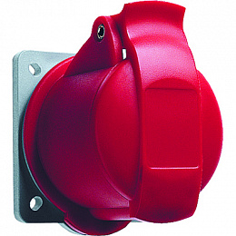 316 R6 Розетка панельная с прямым минимальным фланцем 16A, 3P+E, IP44, ABB. Вид 1