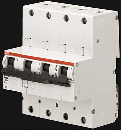 S754DR-K25 Автоматический выключатель, селективный, 4-полюсный, 25А, 25kA (хар-ка K) ABB. Вид 1