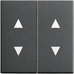 Клавиша для жалюзийного выключателя (антрацит) System 55 Gira. Вид 1