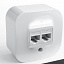 Розетка компьютерная двойная RJ45, кат5е, UTP, о/у, (белая) Quteo Legrand. Вид 1.