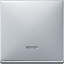 Клавиша с окошком для световой индикации, sd (алюминий) Merten Schneider Electric. Вид 1.