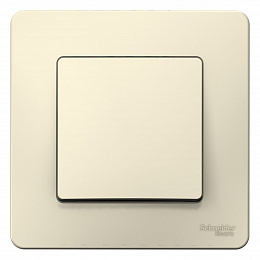 Выключатель 1-клавишный, С/У, 10А, в сборе (молочный) Blanca Systeme Electric. Вид 1
