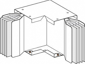 Секция угловая плашмя n1, 3l+n+per, al, 1000а Schneider Electric. Вид 1