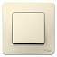 Выключатель 1-клавишный, С/У, 10А, в сборе (молочный) Blanca Systeme Electric. Вид 1.