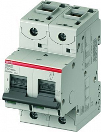 S802S C50 Автоматический выключатель 2-полюсный, 50А, Icu=50kA (хар-ка C) ABB. Вид 1