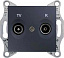 Розетка TV/R, проходная, 4 db (графит) Sedna Schneider Electric. Вид 1.