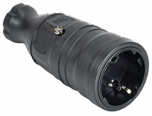 OMEGA Розетка переносная РБп14-1-0м IP20 черная ИЭК. Вид 1