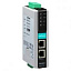 1-портовый преобразователь DF1 (1 x RS-232/422) в EtherNet/IP, с изоляцией 2 кВ, -40...+75С, с сертификатом IECEx MOXA. Вид 1.