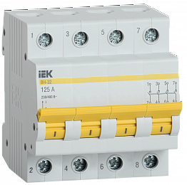 ВН-32 Выключатель нагрузки 4-х полюсный 125А (мини-рубильник) ИЭК. Вид 1