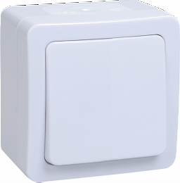 ВС20-1-0-ГПБ Выключатель одноклавишный для открытой установки IP54, белый ГЕРМЕС PLUS ИЭК. Вид 1