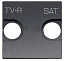 N2250.1 AN Накладка для TV-R-SAT розетки, 2-модульная, серия Zenit, цвет антрацит ABB. Вид 1.